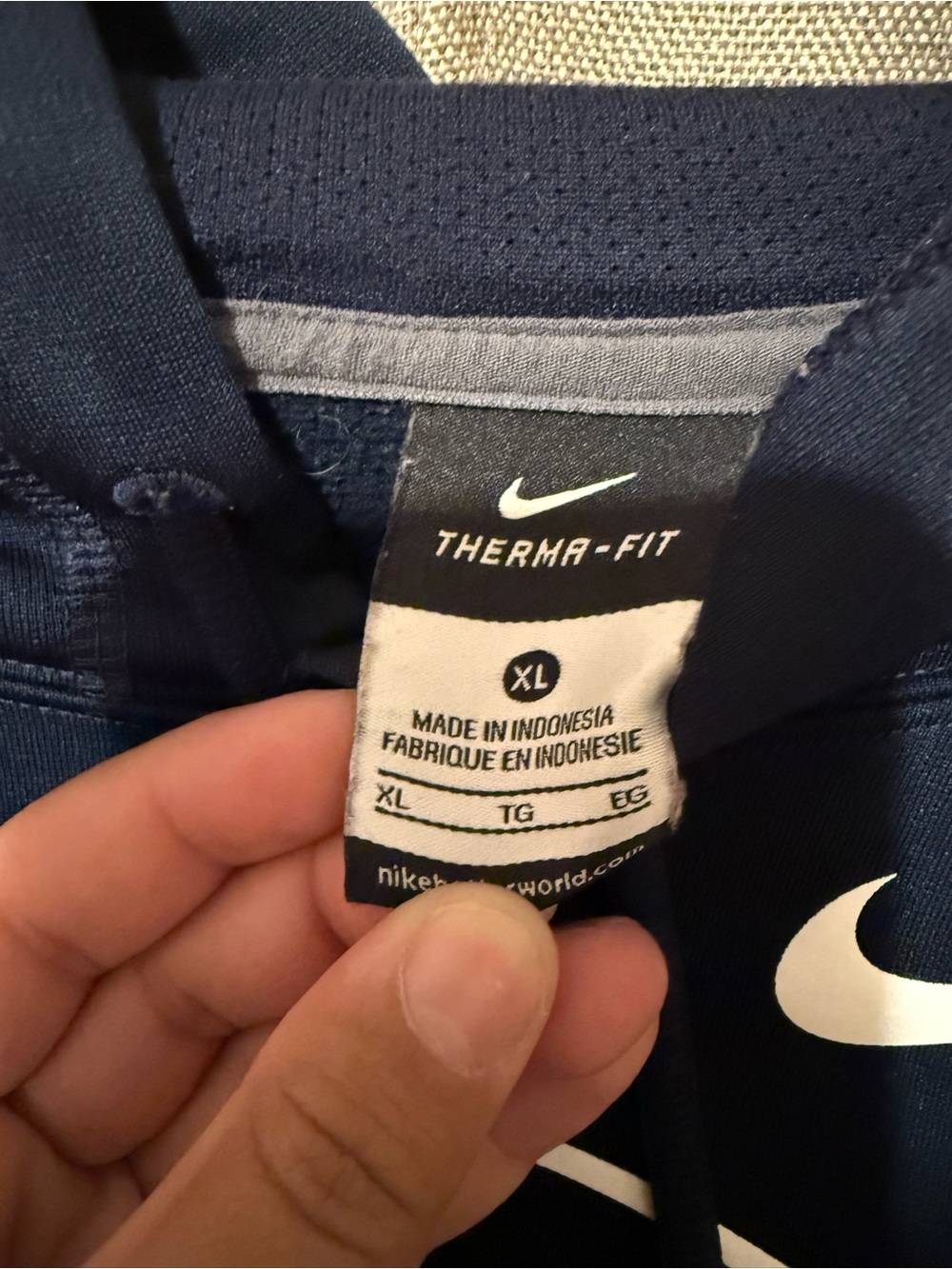 Nike Therma-FIT Penn State Nittany Lions Hoodie Men’s XL Navy PSU Pullover - Picture 2 of 4
